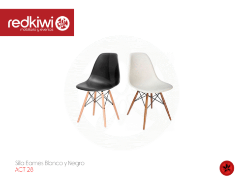 Silla Eames Blanco, Negro, Amarillo