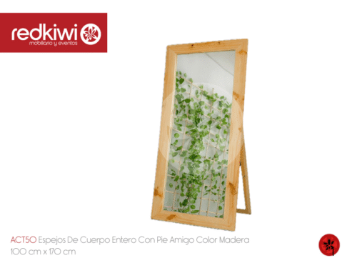Espejos de Cuerpo Entero con Pie Amigo Color Madera