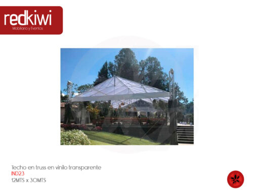 Techo en truss en vinilo transparente 12×30