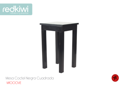 Mesa Coctel Negra Cuadrada