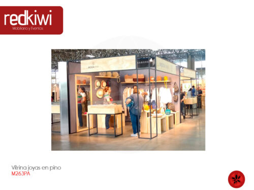 Vitrina de joyas en pino 100x100x30