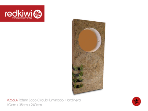 Tótem Ecco Circulo Iluminado + Jardinera