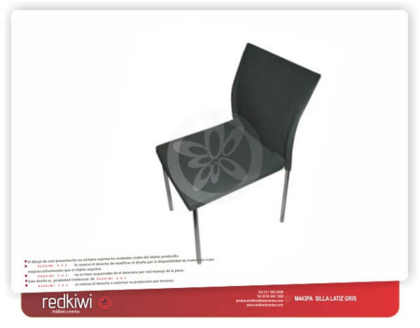 Silla latiz gris