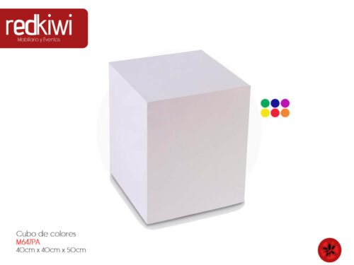 Cubo de colores de 40 cm x 40 cm x 50 cm (en vinilo)