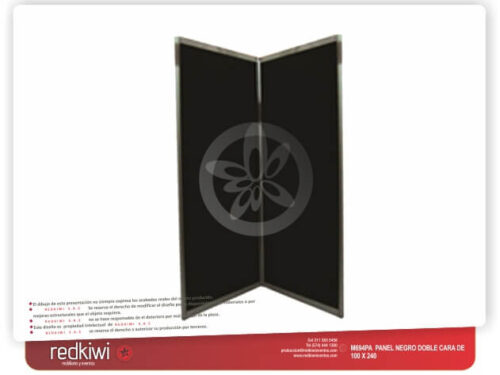 Panel negro doble cara 100×240