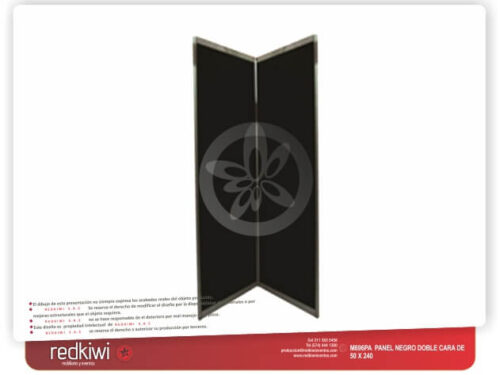 Panel negro doble cara 50×240