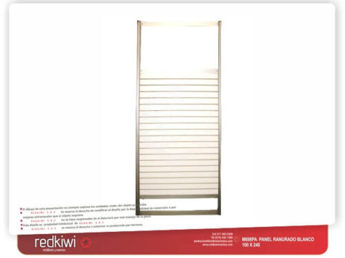 Panel ranurado blanco de 1,00 mt x 2,40 mt
