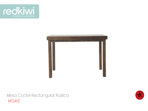 Mesa Coctel Rectangular Rústica
