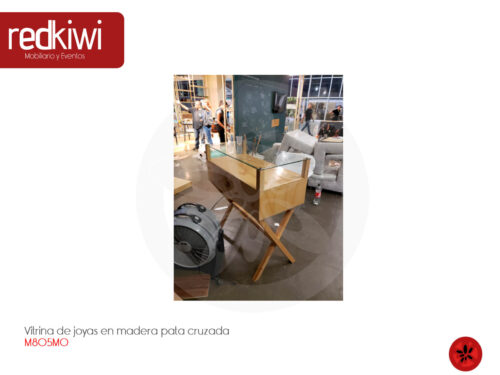 Vitrina Joyas En Madera Pata Cruzada