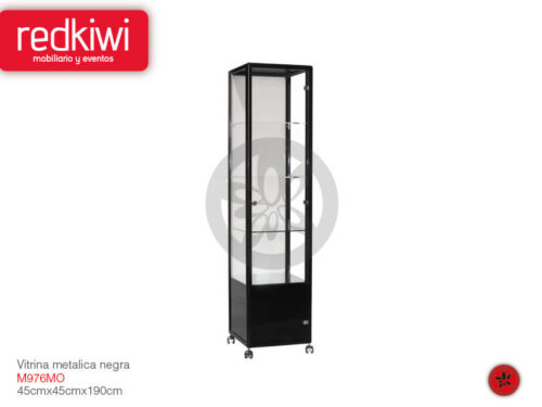 Vitrina Vertical Metálica Negra De 45X45X190