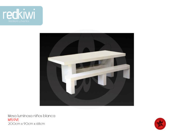 Mesa Luminosa De Niños Blanca