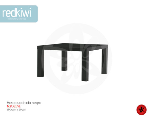 Mesa Cuadrada Negra