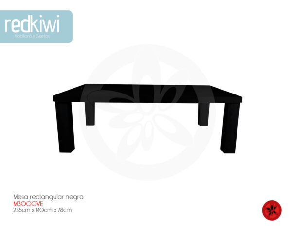 Mesa Rectangular Negra