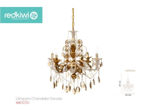 Lámpara Chandelier Dorada