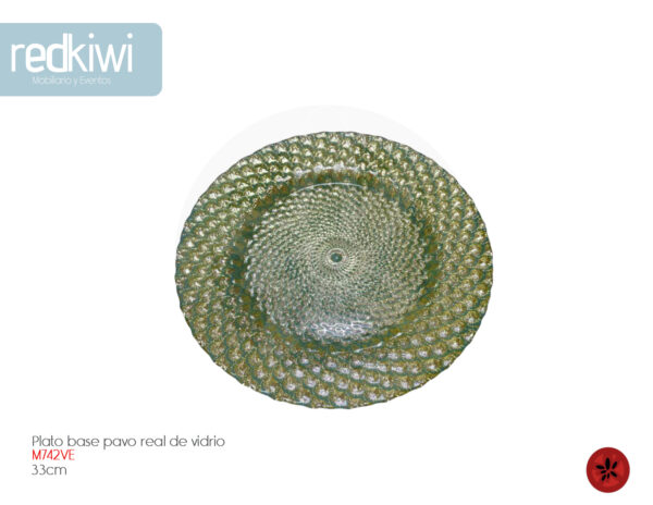 Plato Base Pavo Real