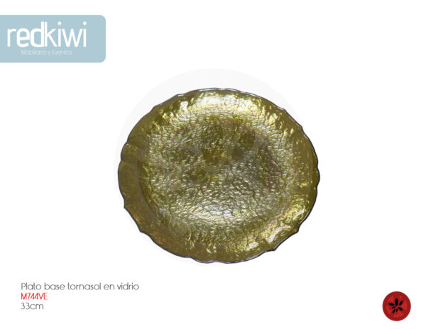 Plato Base Tornasol Vidrio