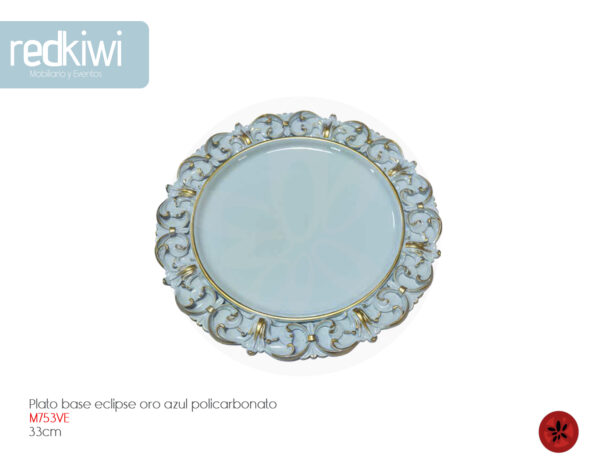 Plato Base Eclipse Oro Azul