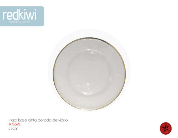 Plato Base Cinta Dorada
