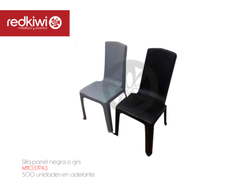 Silla Panel Negra o Gris