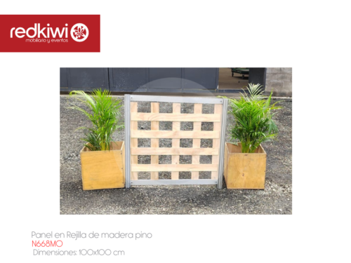 Panel en Rejilla de madera pino