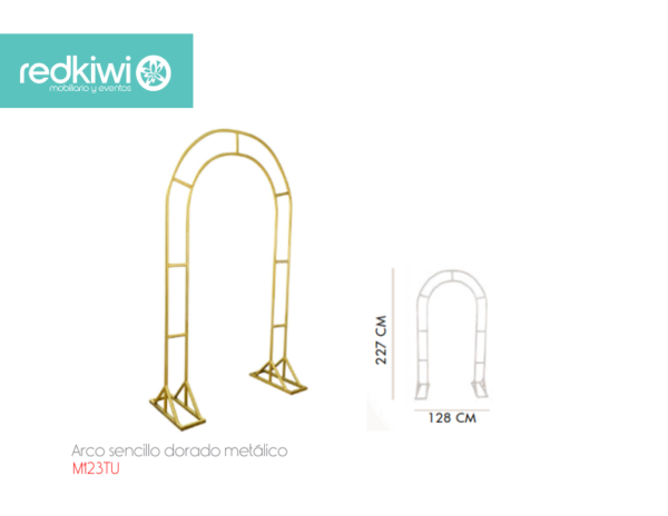 Arco sencillo dorado metálico