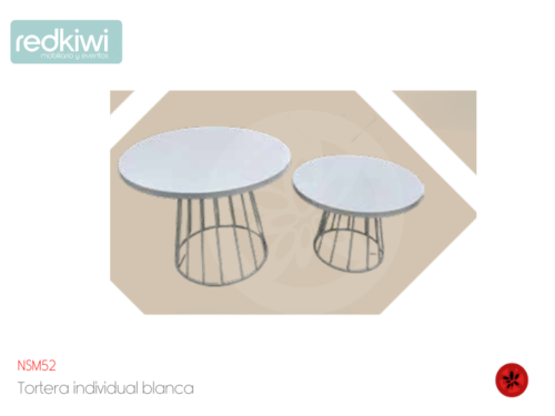 Tortera individual blanca