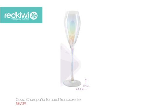 Copa Champaña Tornasol Transparente