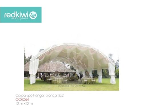 Carpa tipo Hangar blanca 12×12