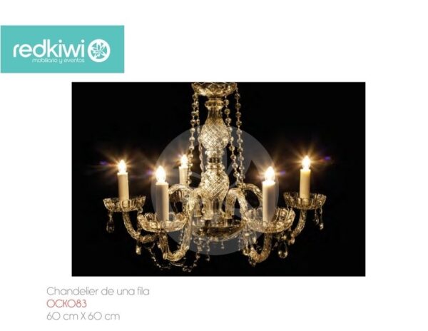 Chandelier de una fila