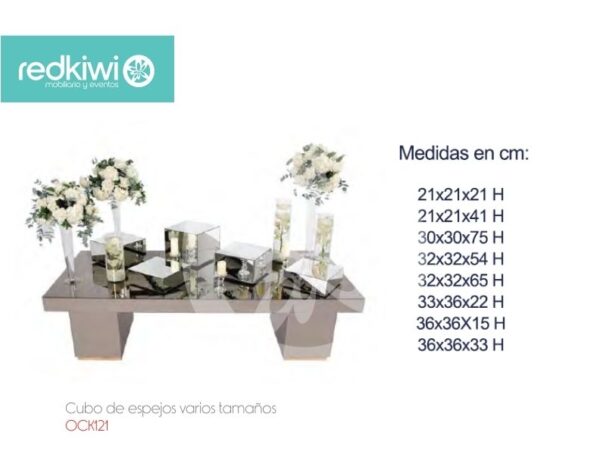 Cubo de espejos varios tamaños
