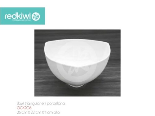 Bowl triangular en porcelana