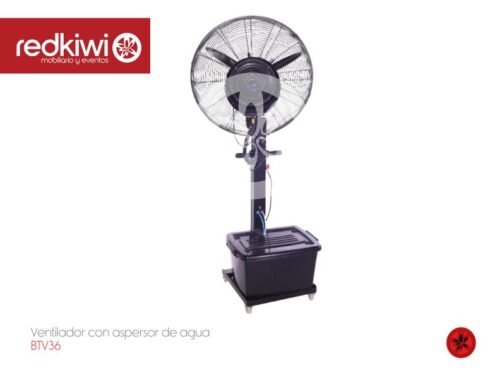 Ventilador con aspersor de agua