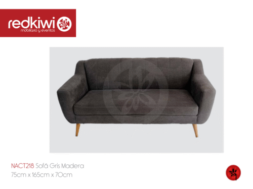 Sofa Gris Madera