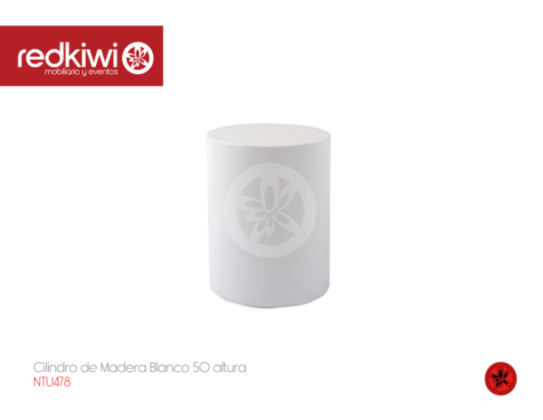 Cilindro de Madera Blanco 50 altura