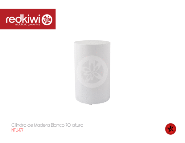 Cilindro de Madera Blanco 70 altura