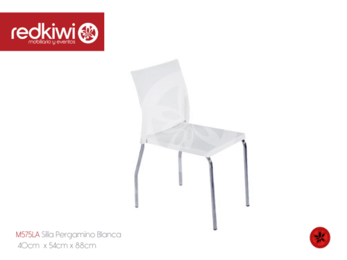 Silla Pergamino Blanca