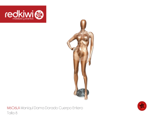 Maniquí Dama  Dorado Cuerpo Entero