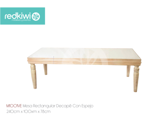Mesa Rectangular Decapé Con Espejo