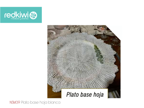 Plato Base Hoja Blanca