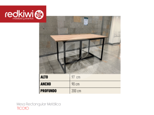 Mesa Rectangular Metálica – Mesa Suri