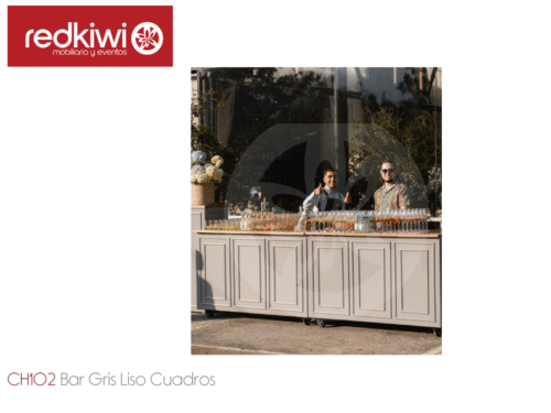 Bar Gris Liso Cuadros