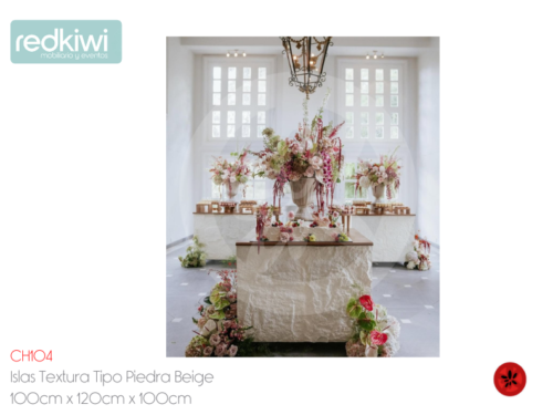 Islas Textura Tipo Piedra Beige