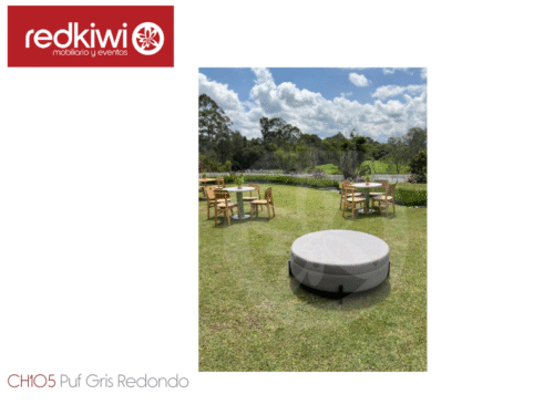 Puf Gris Redondo