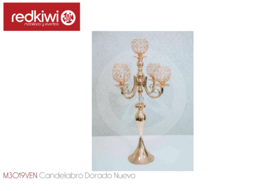 Candelabro Dorado Nuevo