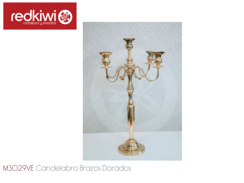 Candelabro Brazos Dorados