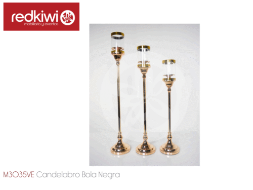 Candelabro set x 3 Franja Gris