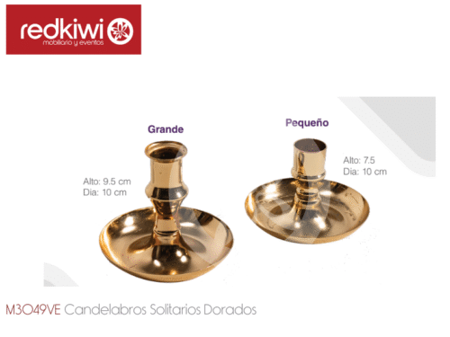 Candelabros Solitarios Dorados