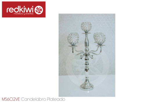 Candelabro Plateado