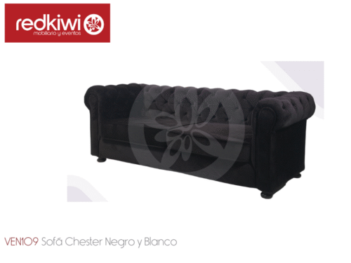 Sofá Chester Negro y Blanco