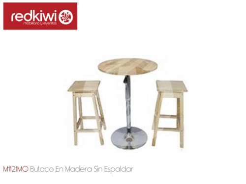 Butaco En Madera Sin Espaldar